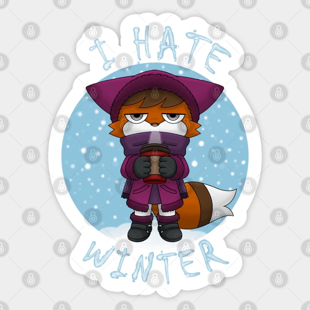 I Hate Winter (Remake) Sticker by Firestorm Fox